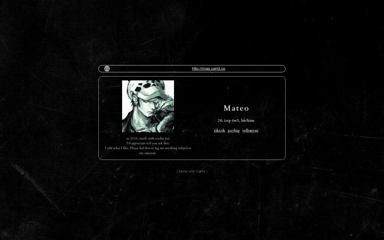 Carrd profile picture for @rivas